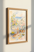French Riviera Watercolor Art | Amalfi Coast Lemon Decor, Kitchen Wall Art