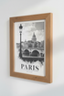 Paris France Wall Art Print | Black and White Travel Poster | Minimalist Room Decor