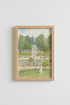 Watercolor Garden Print | Soft Pastels, Living Room Decor