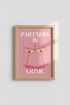 Cocktail wall art | Bold pink graphic, Modern living room decor