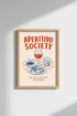 Aperitivo wall art | Red & Blue Illustration, Dining Room Decor