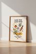 Good Food Good Mood Kitchen Art | Modern Foodie Poster, Dining Room Decor