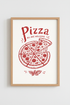 Pizza All Are Welcome Art | Red Kitchen Poster, Restaurant Dining Wall Decor