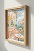 Amalfi Coast Italy Terrace Wall Art | Pastel Mediterranean Decor | La Dolce Vita Poster