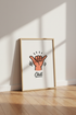 Shaka Sign Chill Wall Art | Minimalist Surf Style Poster, Modern Beach Decor