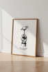 Saturn Middle Finger Wall Art | Vintage Sketch Aesthetic, Office Poster
