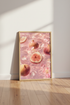 Pink Fig & Cherry Blossom Wall Art | Ethereal Water Poster, Aesthetic Kitchen Decor