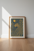 Leopard | Navy & Gold Botanical Boho Print, Modern Jungle Wall Art Decor