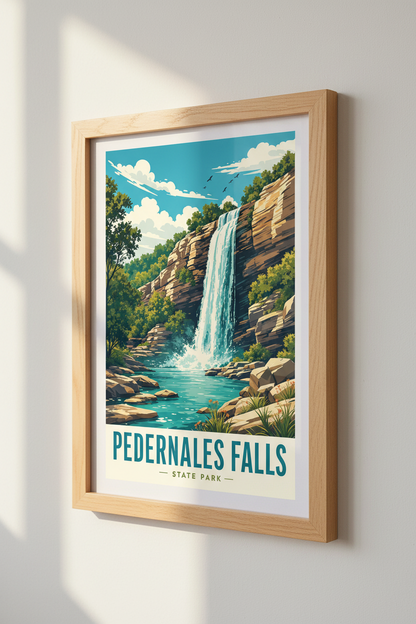 Pedernales Falls Wall Art | Texas Landscape Poster, State Park Decor