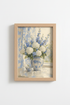 Grandmillennial Wall Art | Blue and White Hydrangea Floral Print, Chinoiserie Decor