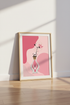 Pink Perfume Bottle Wall Art | Chic Floral Illustration, Bedroom & Vanity Decor