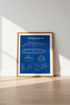 Pershing 8X Yacht Blueprint Wall Art | Office Decor | Luxury Nautical Poster