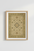 Persian rug wall art | Vintage blues & creams, living room display