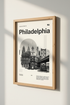 Philadelphia Skyline Wall Art | Minimalist Black & White Poster | Modern Office Decor
