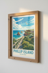 Phillip Island Australia Travel Poster | Coastal Landscape Wall Art | Retro Beach Decor