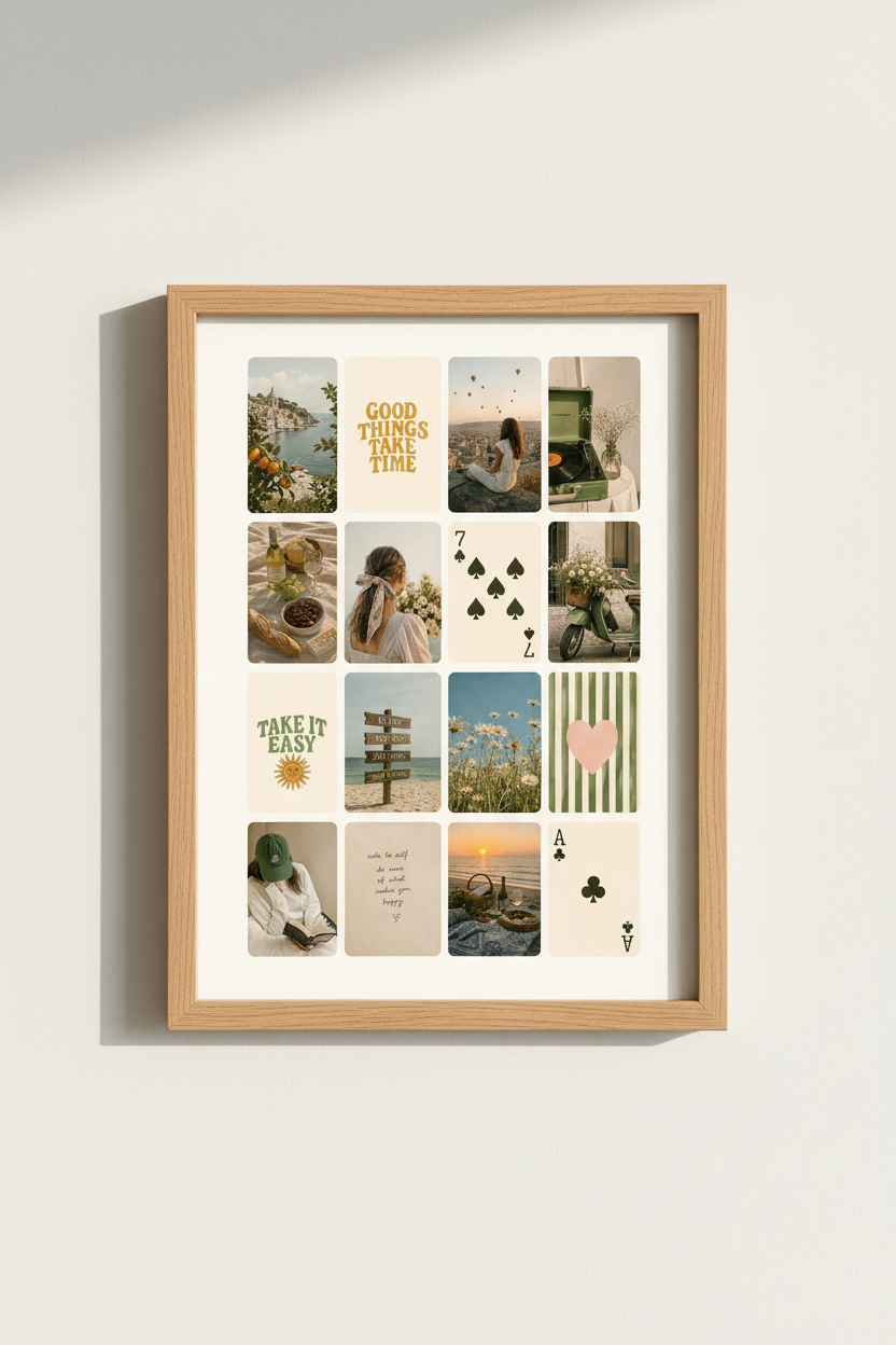 Sage Green Wall Art Print | Coastal Aesthetic Decor | Vintage Photo Poster