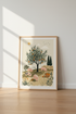 Pigs in Orange Grove Art | Folk Style Animal Print, Kitchen & Nursery Wall Decor