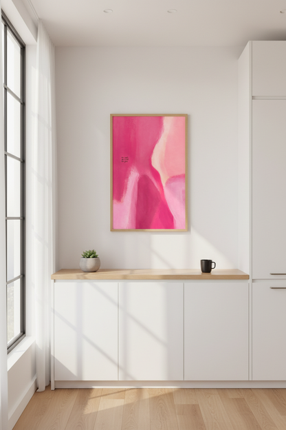 Pink Abstract Quote Art | Modern Feminist Poster, Bedroom or Office Decor