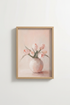 Blush Pink Floral Print | Pastel Tulip Oil Painting, Shabby Chic Bedroom Decor