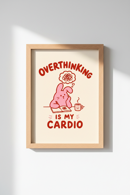 Funny wall art Bunny Wall Art Print | Living Room Decor | Cozy Poster