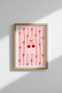 Cherry wall art | Soft pink whimsy, living room decor