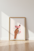 Pink Cocktail Art Print | Chic Bar Cart Decor | Modern Minimalist Poster