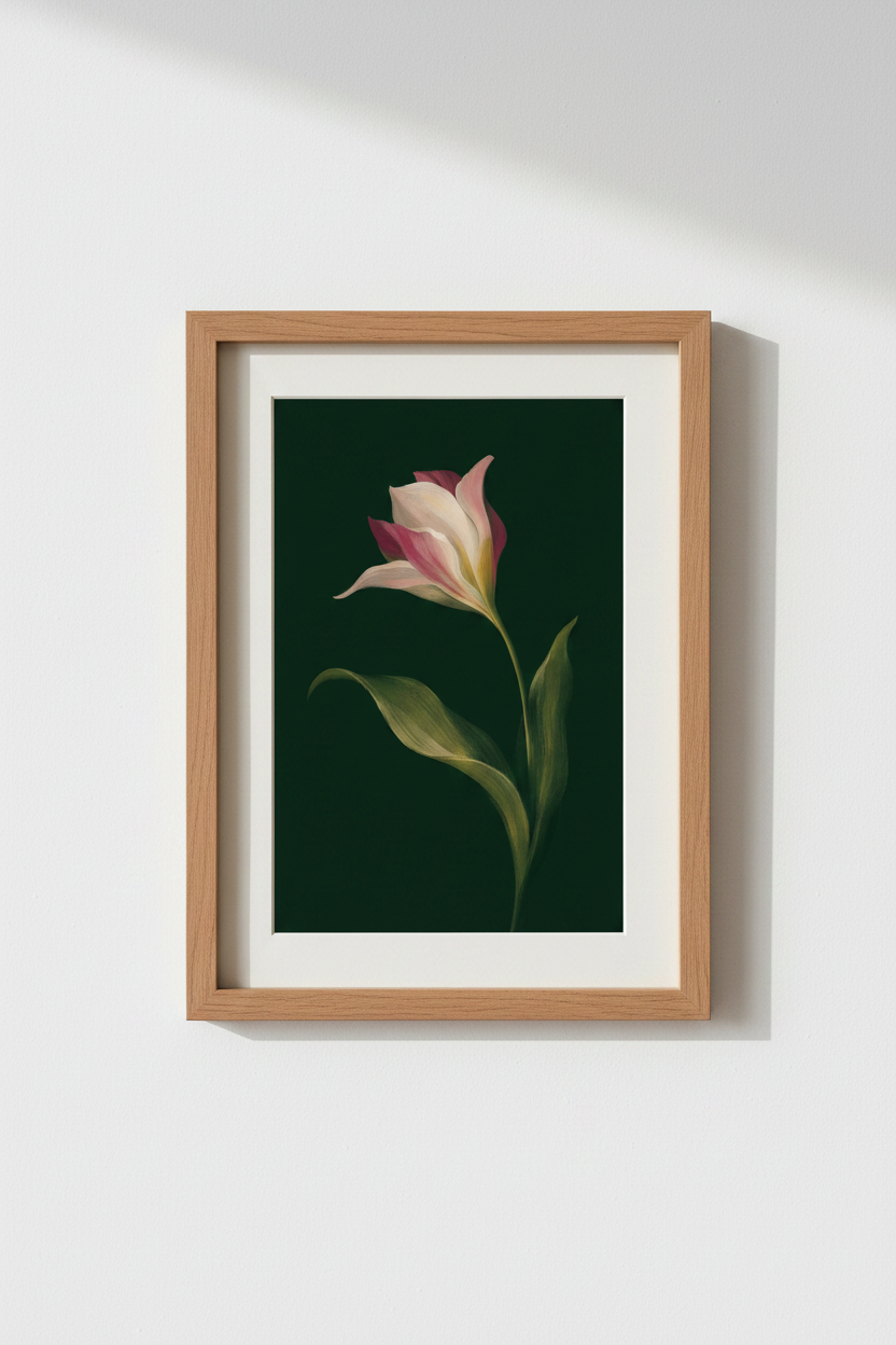 Botanical Print | Deep Green, Elegant Wall Decor for Living Room