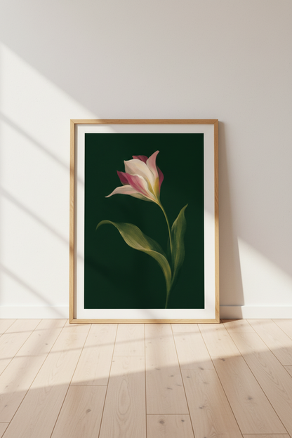 Botanical Print | Deep Green, Elegant Wall Decor for Living Room