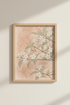 Botanical blossom Wall Art Print | Living Room Decor | Soft Peach Poster
