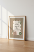 Meet Me at the Market Art Print | Pink Sage Striped Poster, Kitchen Wall Decor