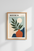 Botanical Wall Art Print | Abstract Vase Decor | Minimalist Poster