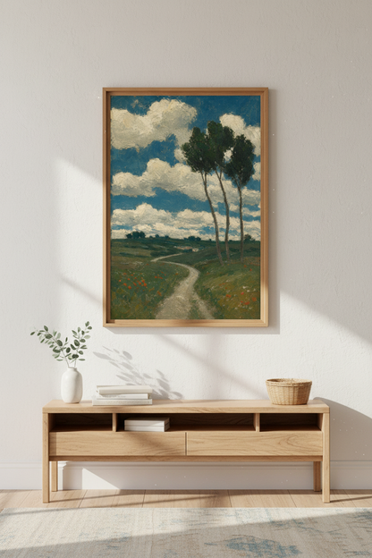 Pastel landscape Wall Art Print | Living Room Decor | Serene Poster