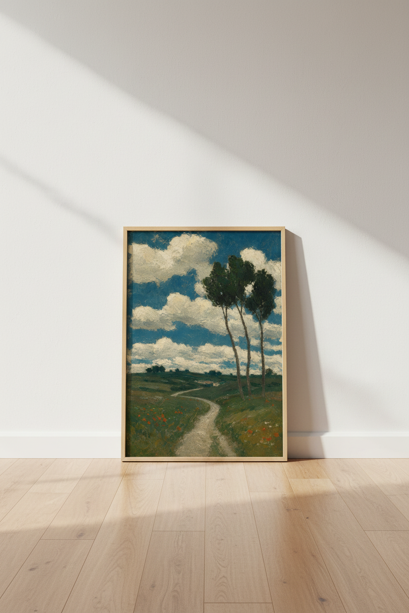 Pastel landscape Wall Art Print | Living Room Decor | Serene Poster