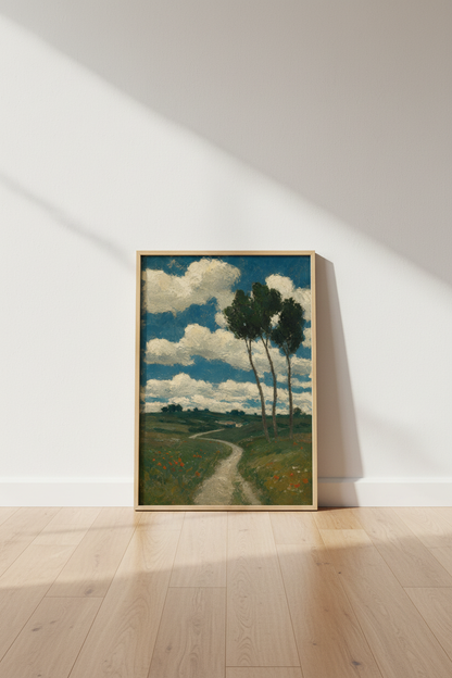 Pastel landscape Wall Art Print | Living Room Decor | Serene Poster