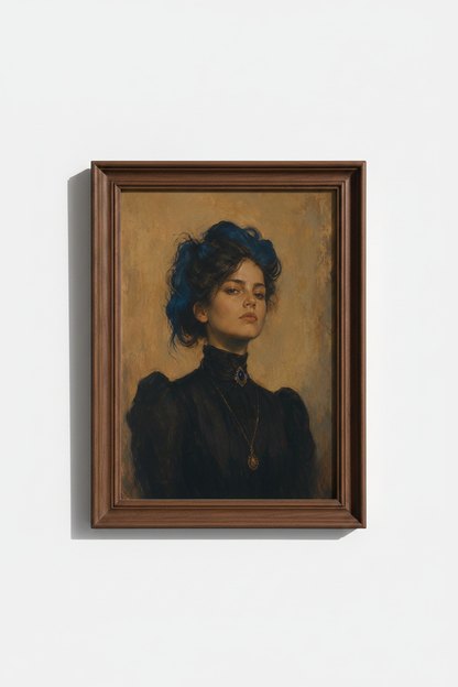 boho portrait Wall Art Print | Living Room Decor | Moody Poster