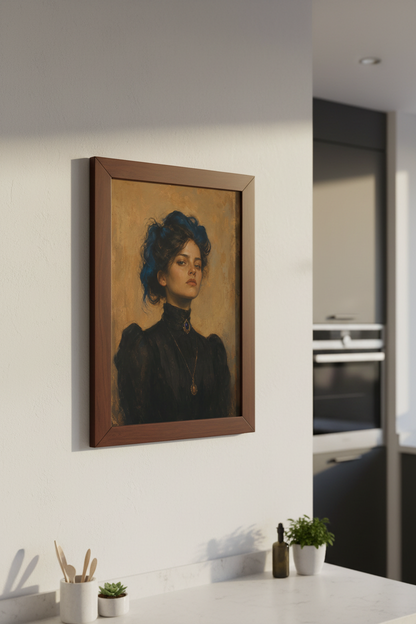 boho portrait Wall Art Print | Living Room Decor | Moody Poster