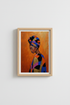 boho wall art print | bold geometric tones living room decor | vibrant abstract poster