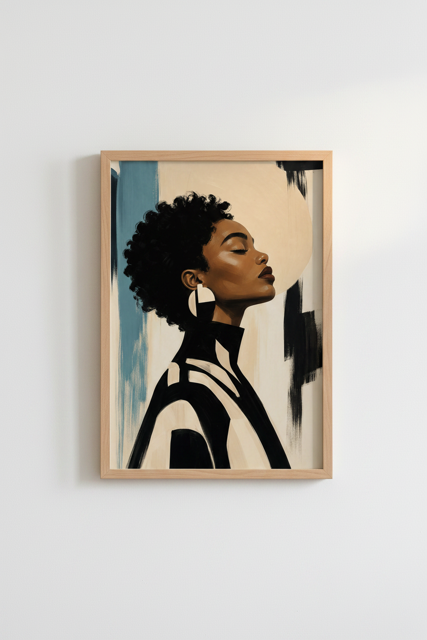 abstract portrait Wall Art Print | Living Room Decor | Bold Aesthetic Poster