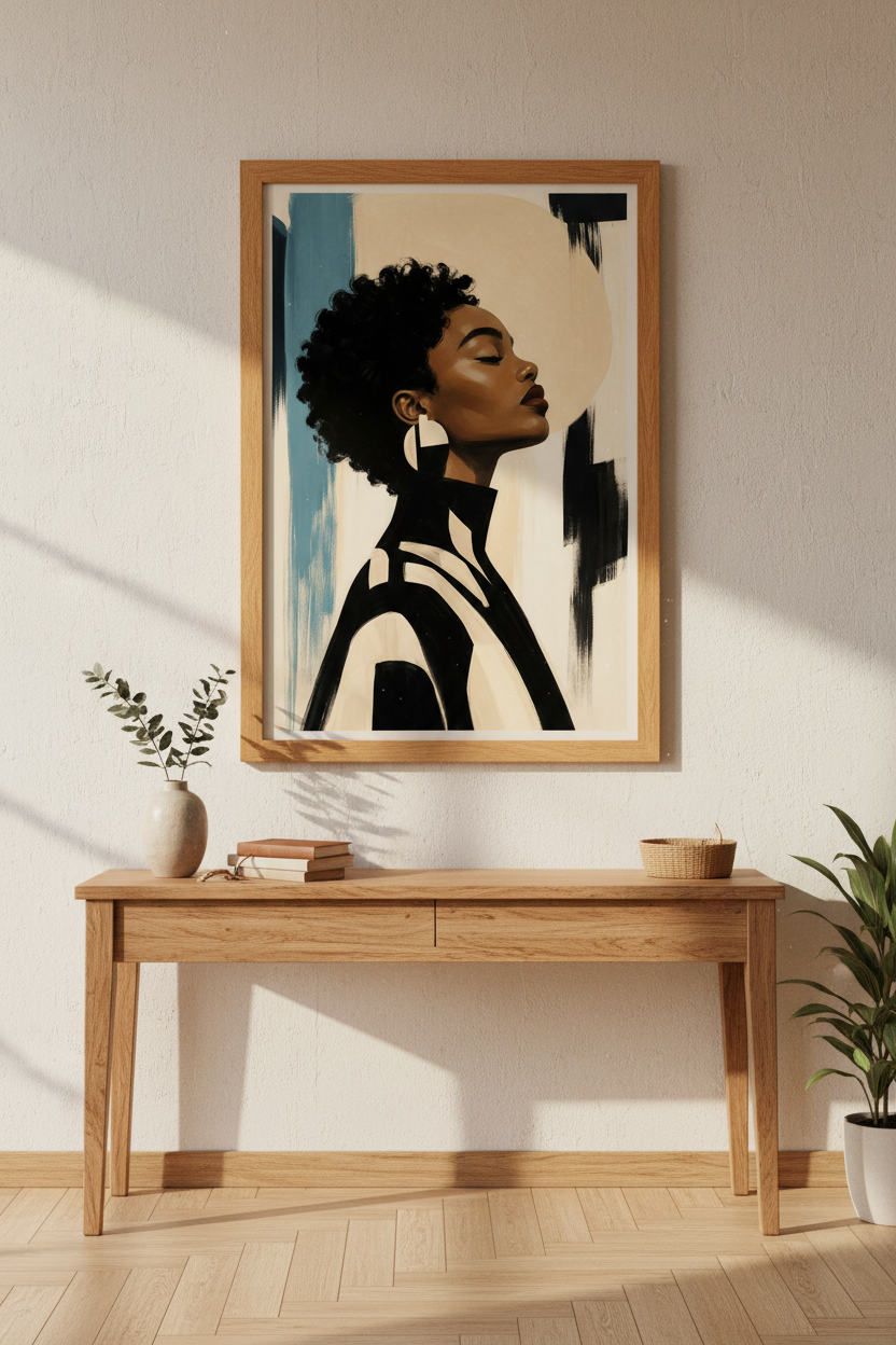abstract portrait Wall Art Print | Living Room Decor | Bold Aesthetic Poster