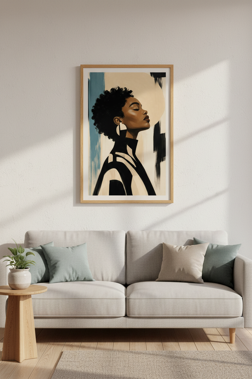 abstract portrait Wall Art Print | Living Room Decor | Bold Aesthetic Poster