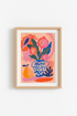Floral Wall Art Print | Modern Abstract Bouquet Decor | Peachy Poster