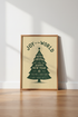 Vintage Christmas Tree Wall Art | Joy to the World Print | Rustic Holiday Poster