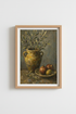 Olive Still Life | Impressionist Vase Decor, Living Room Poster