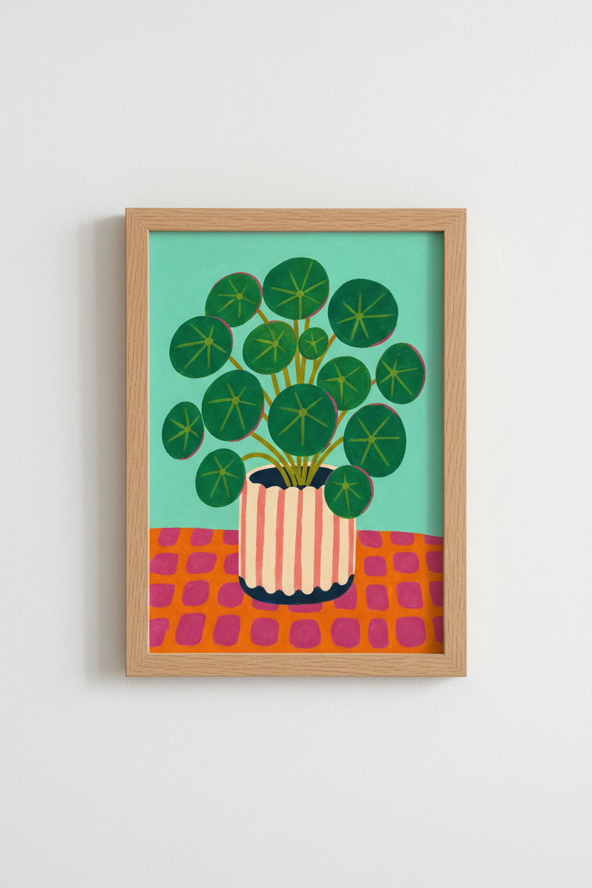 Abstract Botanical Wall Art Print | Living Room Decor | Colorful Poster