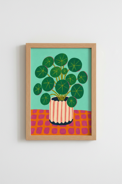 Abstract Botanical Wall Art Print | Living Room Decor | Colorful Poster