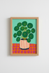 Abstract Botanical Wall Art Print | Living Room Decor | Colorful Poster