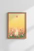 Pastel Bunny Wall Art Print | Nursery Decor | Dreamy Poster