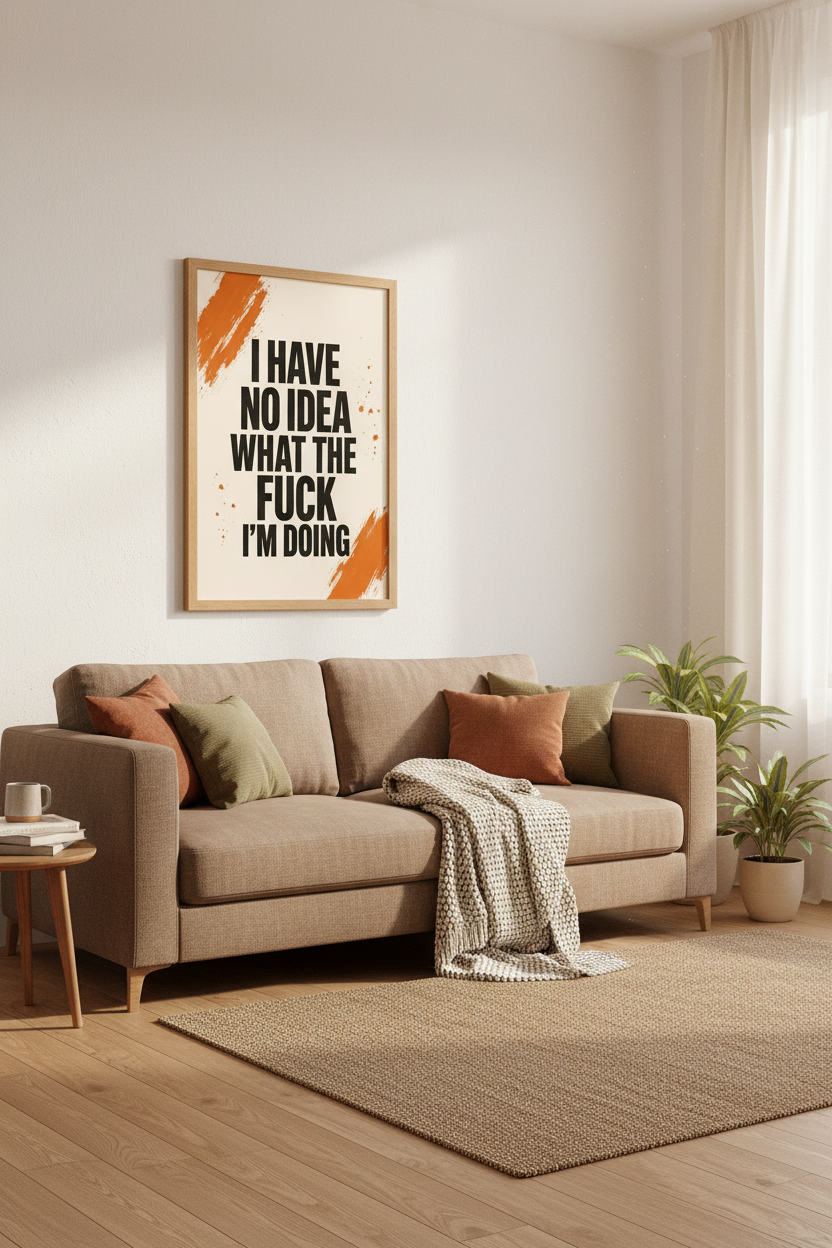 Funny Quote Typography Wall Art | Office Decor | Sarcastic Aesthetic Poster