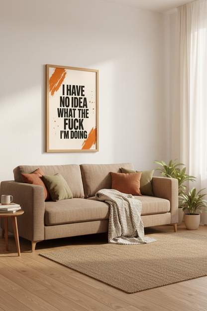 Funny Quote Typography Wall Art | Office Decor | Sarcastic Aesthetic Poster