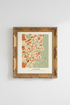 Lisbon map poster | Abstract city layout, pastel hues | Living room decor